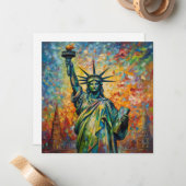 自由の夜明カスタムけ ノートカード (正面/裏面インサイチュ)