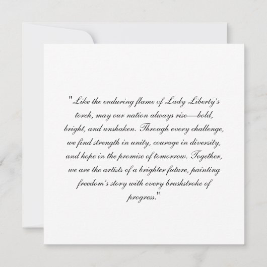 自由の夜明カスタムけ ノートカード (裏面)