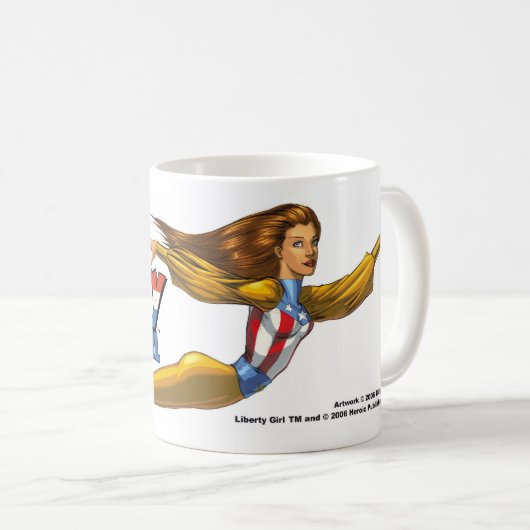 自由の女の子の飛行 コーヒーマグカップ (正面右)