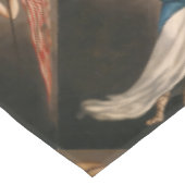 自由の女性のワシの米国旗米国の油絵 テーブルクロス (アングル)