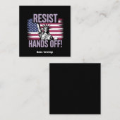 自由の女神が抵抗を手に入れる スクエア名刺 (正面/裏面)