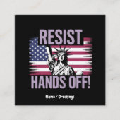 自由の女神が抵抗を手に入れる スクエア名刺 (正面)