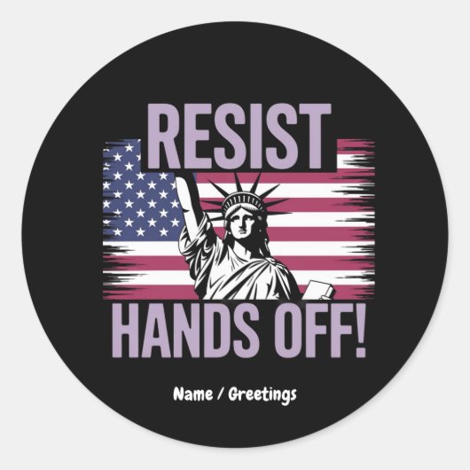 自由の女神が抵抗を手に入れる ラウンドシール (正面)