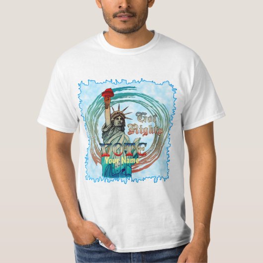 自由の女神が権利を得たTシャツ Tシャツ (正面)