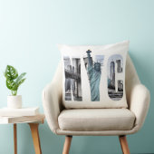 自由の女神とニューヨーク市のスカイライン クッション (椅子)