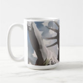 自由の女神と米国国旗 コーヒーマグカップ (左)