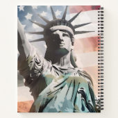 自由の女神と米国国旗 ノートブック (裏面)