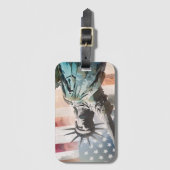 自由の女神と米国国旗 ラゲッジタグ (正面縦)