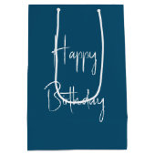 自由の女神と誕生日アイスクリームコーン ミディアムペーパーバッグ (裏面)