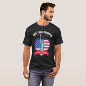 自由の女神のようにパーティーが好きな国民です Tシャツ (正面フル)