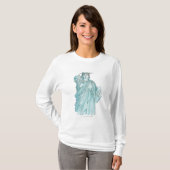 自由の女神のイラストレーション Tシャツ (正面フル)