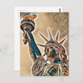 自由の女神のスタイル ポストカード (正面/裏面)