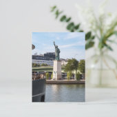 自由の女神のレプリカ – パリ，フランス ポストカード (スタンド正面)