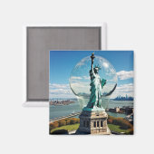 自由の女神の上のドーム2035 マグネット (正面/裏面)