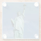 自由の女神の写真 ガラスコースター (裏面)