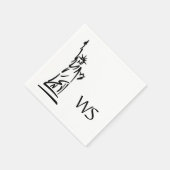 自由の女神の初期化 スタンダードカクテルナプキン (角)