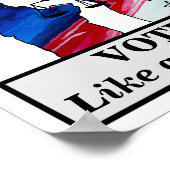 自由の女神の女神のように投票する ポスター (角)