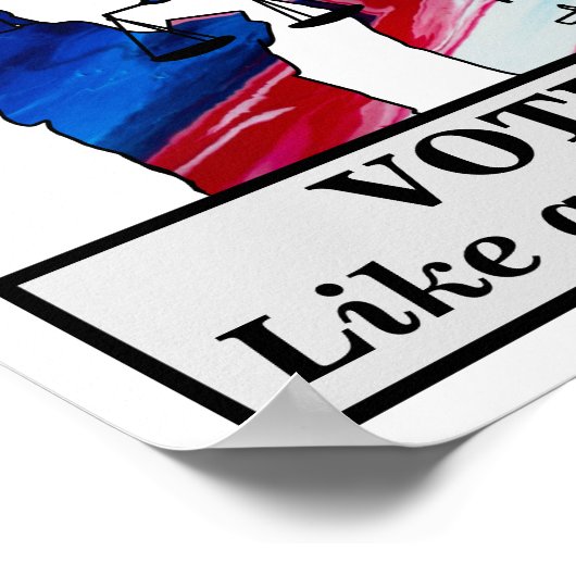 自由の女神の女神のように投票する ポスター (角)