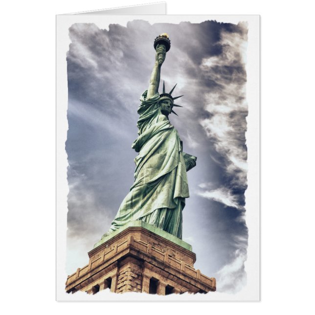 自由の女神の挨拶カスタムカード (正面)