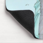 自由の女神の断面イラストレーション マウスパッド (コーナー)