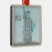 自由の女神の断面イラストレーション メタルオーナメント (右)