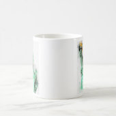 自由の女神の水の色クローズアップポートレート コーヒーマグカップ (中央)