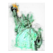 自由の女神の水の色クローズアップポートレート フォトプリント            (正面)