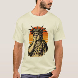 自由の女神の涙Tシャツ Tシャツ