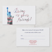 自由の女神の紹介プログラム 紹介カード (正面/裏面)