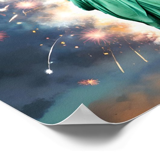 自由の女神の花火の独立日、 ポスター (角)