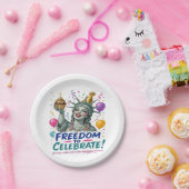 自由の女神の誕生日お祝い ペーパープレート (パーティー)