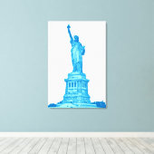 自由の女神の陰の青 キャンバスプリント (インサイチュ (ウッドフロア))