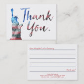 自由の女神の顧客コメントカード 名刺 (正面/裏面)