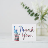 自由の女神の顧客コメントカード 名刺 (スタンド正面)