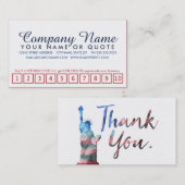 自由の女神の顧客報酬プログラム ロイヤリティカード (正面/裏面)