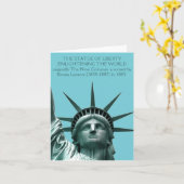 自由の女神は世界を啓発する カード (黄色い花)