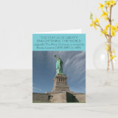 自由の女神は世界を啓発する カード (黄色い花)
