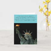 自由の女神は世界を啓発する カード (黄色い花)
