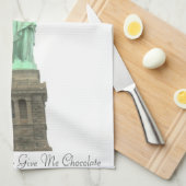 自由の女神は私にチョコレートタオルを与えます キッチンタオル (四つ折り)