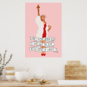 自由の女神への出欠 ポスター (キッチン)