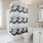 自由の女神を見ている移民たち シャワーカーテン (インサイチュ)