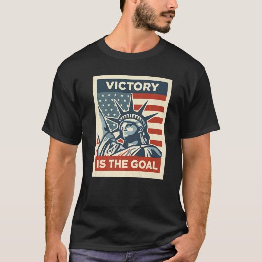 自由の女神アメリカの自由の希望の象徴 Tシャツ (正面)