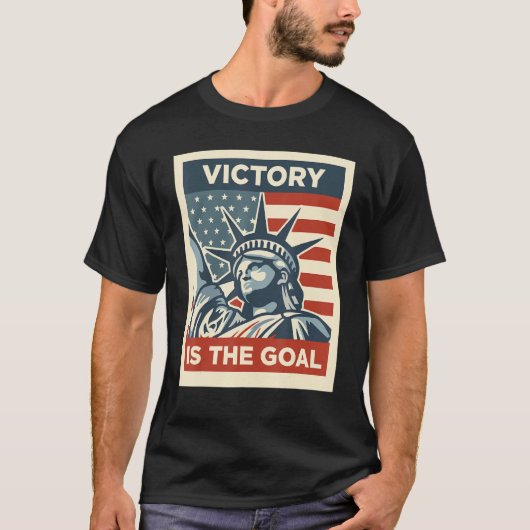 自由の女神アメリカの自由の希望の象徴 Tシャツ (正面)