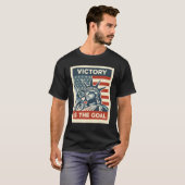 自由の女神アメリカの自由の希望の象徴 Tシャツ (正面フル)