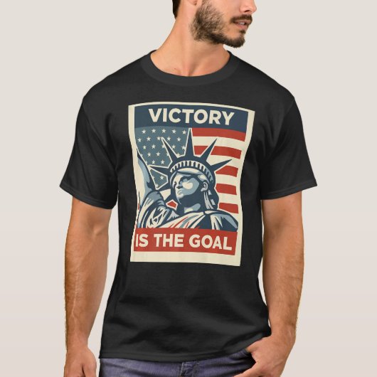 自由の女神アメリカの自由の希望の象徴 Tシャツ (正面)