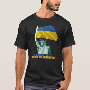 自由の女神ウクライナ国旗 Tシャツ