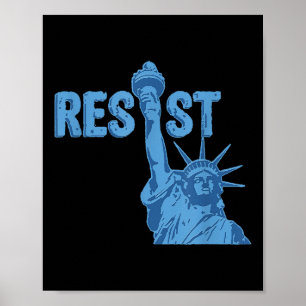自由の女神グラフィック#resistアンチ ポスター