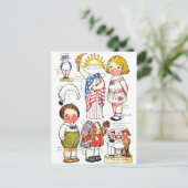 自由の女神サム・ジョージ・ワシントン・ドール ポストカード (スタンド正面)