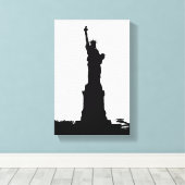 自由の女神シルエットキャンバスプリント キャンバスプリント (インサイチュ (ウッドフロア))