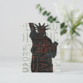 自由の女神シルエット ポストカード (スタンド正面)